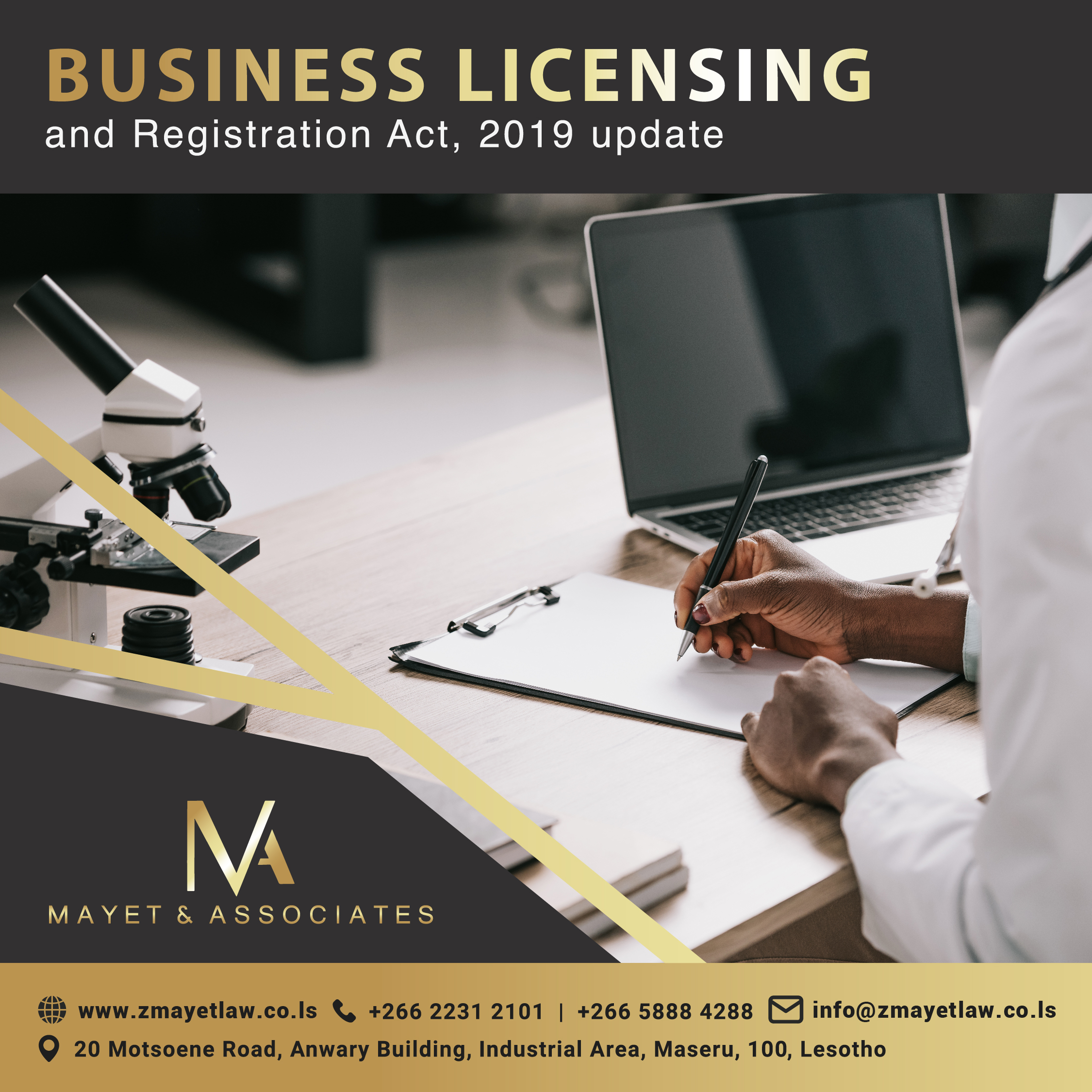 Business Licensing and Regsitration Act, 2019 Mayet & Associates